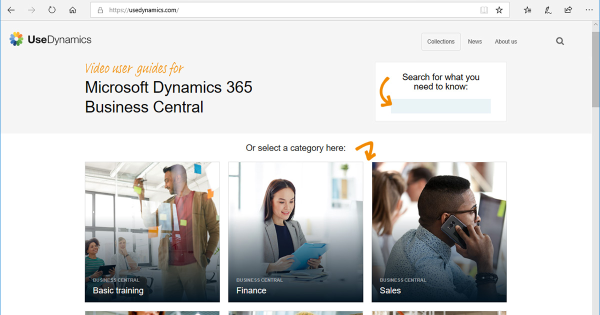 The learning portal for Microsoft Dynamics 365 Business.