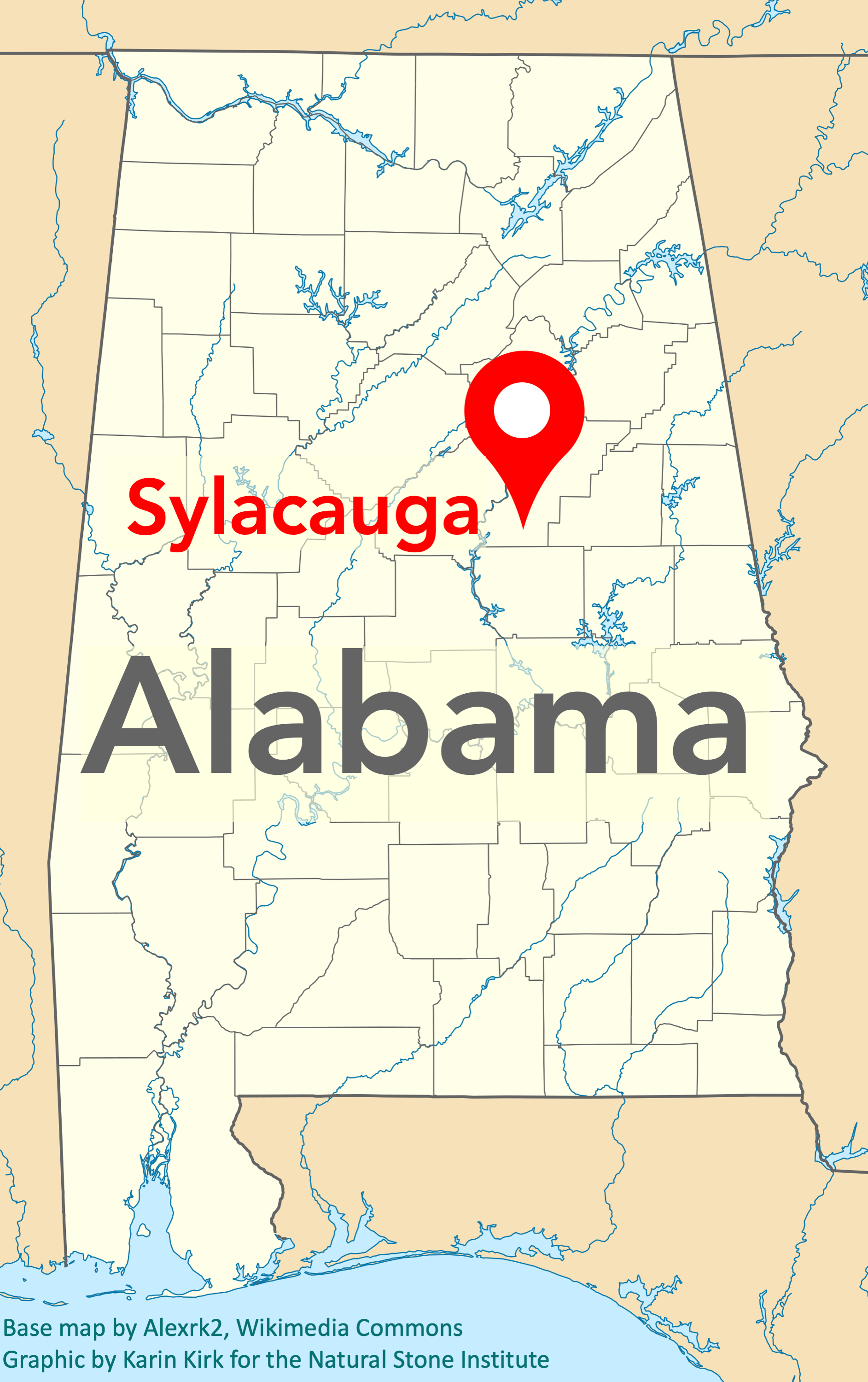 AL Marble location map Use Natural Stone