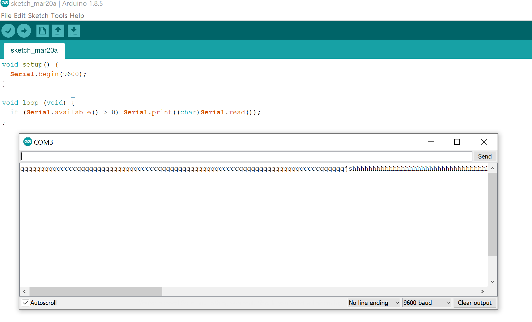 Arduino Serial Monitor hangs after 384 characters · Issue 464
