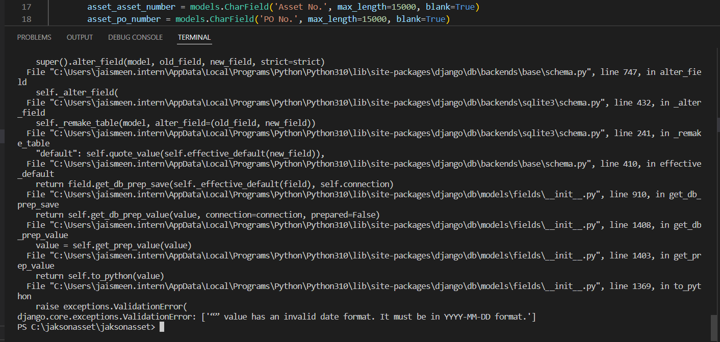raise exceptions.ValidationError( django.core.exceptions
