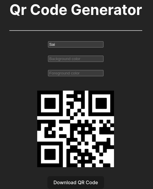 GitHub SAI127001/QrCodeGenerator
