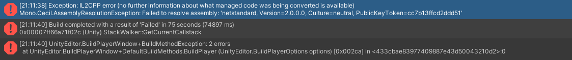 IL2CPP error building for Android in Unity 2020.2.2f1 · Issue 112