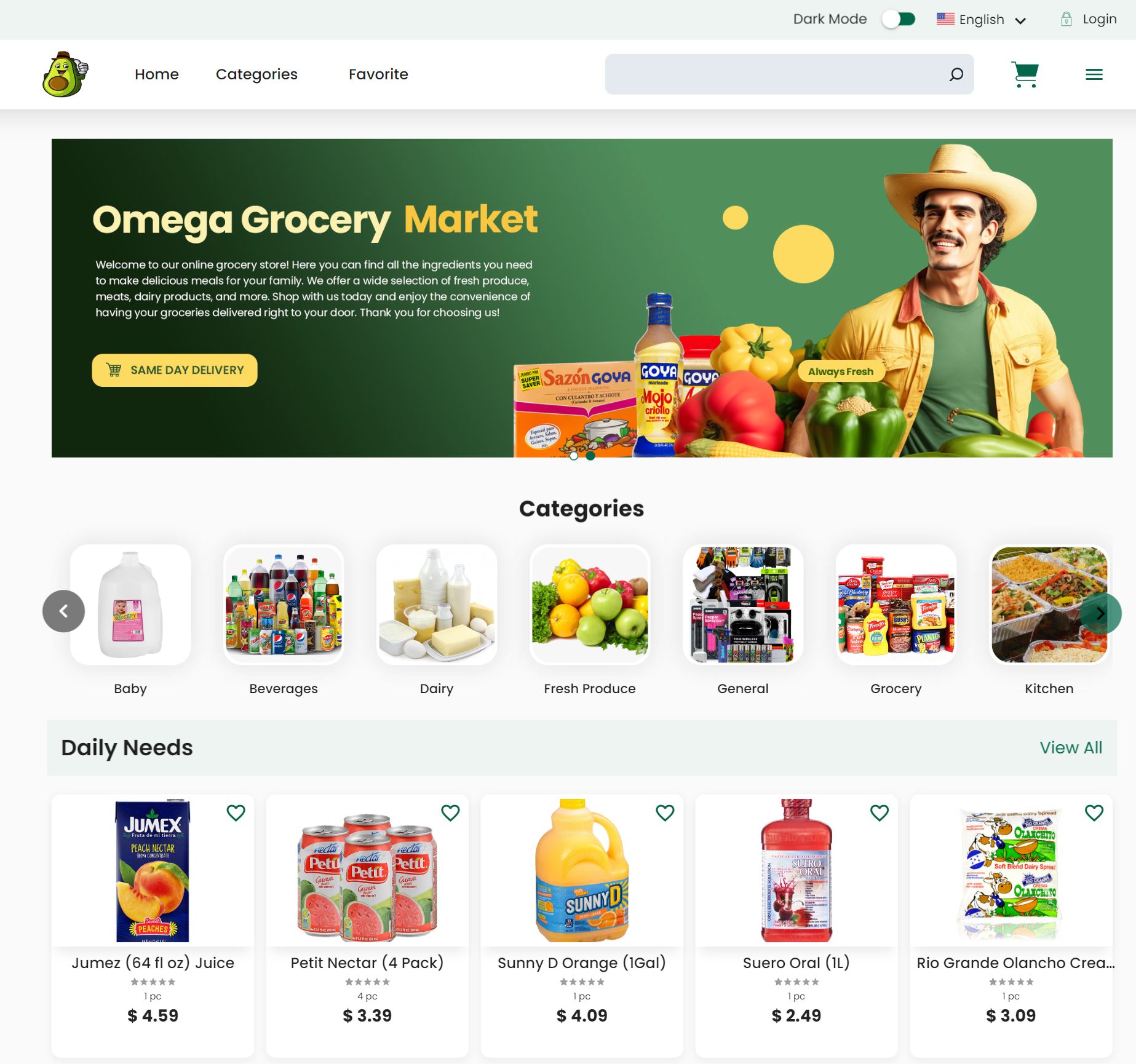 GitHub DannyNunez/OmegaGroceryMarket Spanish Grocery Store in