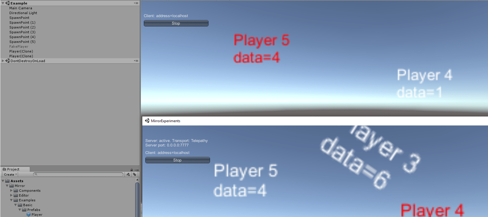 Networked scene object never enabled on client when testing between