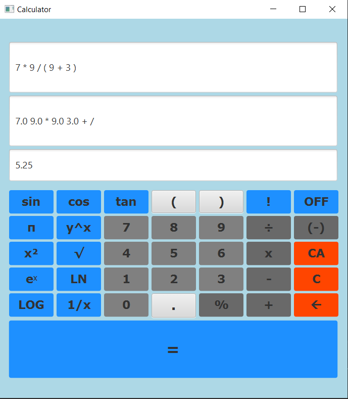 GitHub Hala1mo/ScientificCalculator Scientific calculator using stack