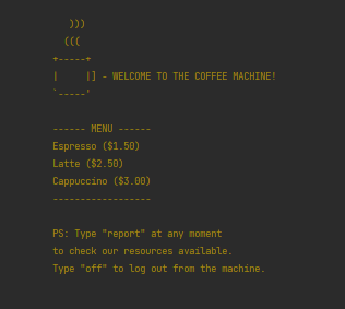 GitHub - Murriel11/Coffee_Machine: The Object-Oriented-Programming (OOP
