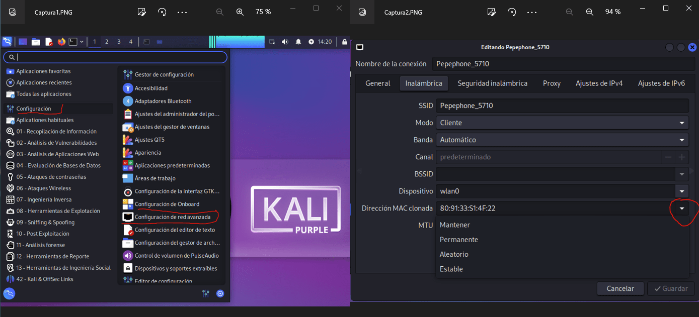 [ERROR] Could not change MAC: interface up or insufficient permissions