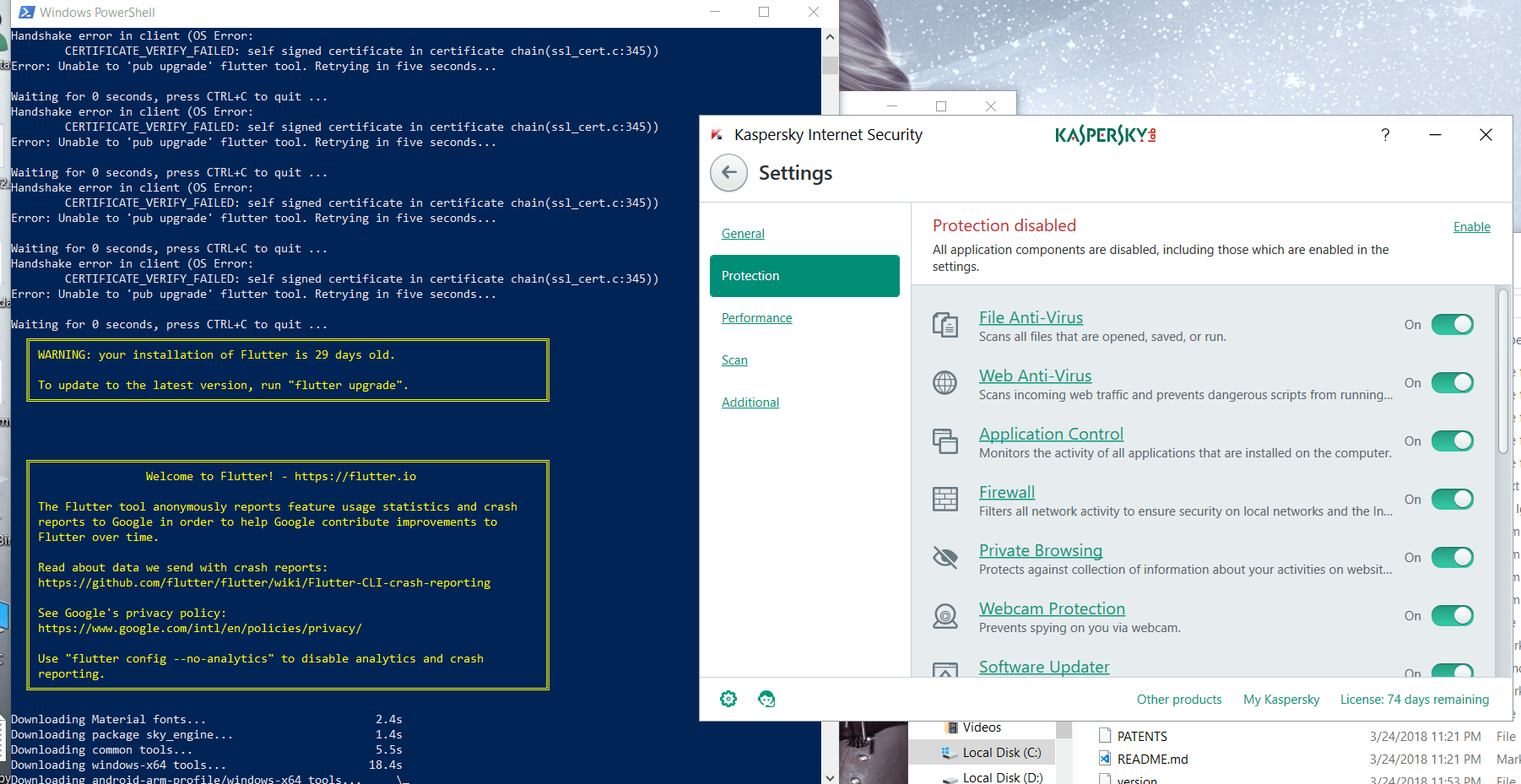 Handshake Error Connection Verify Failed · Issue 32131 · dartlang