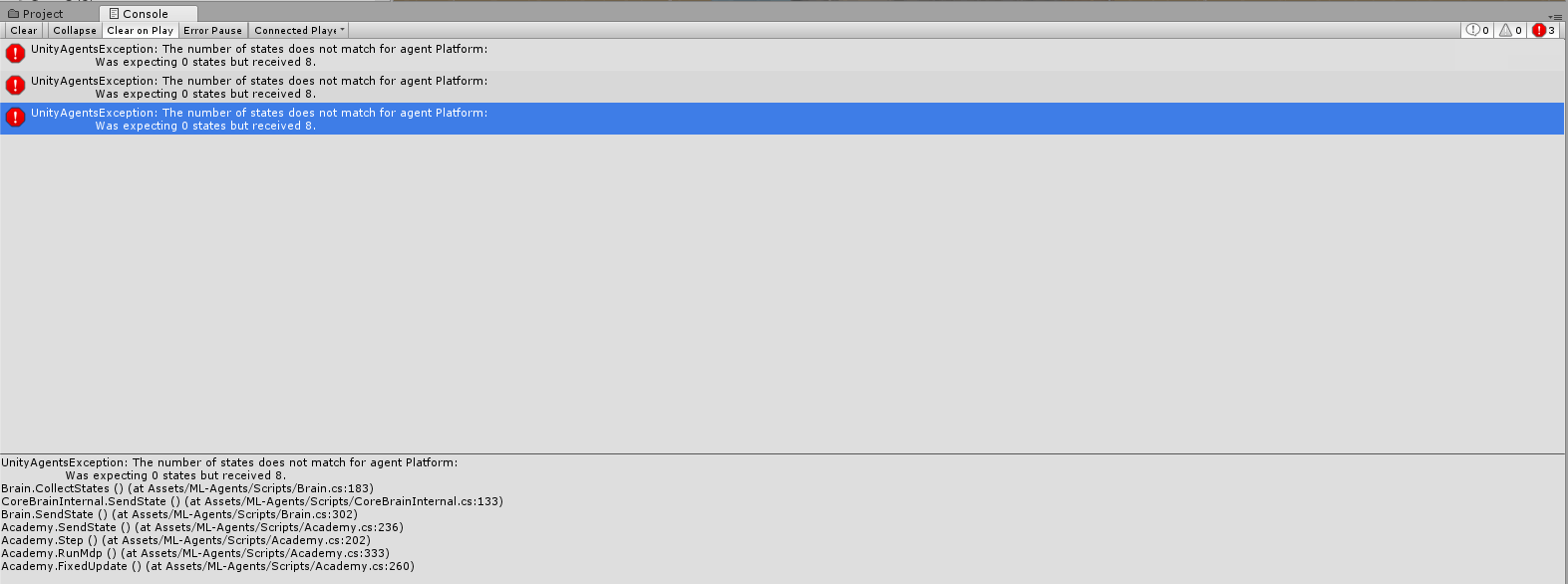 IndexOutOfRangeException Index was outside the bounds of the array