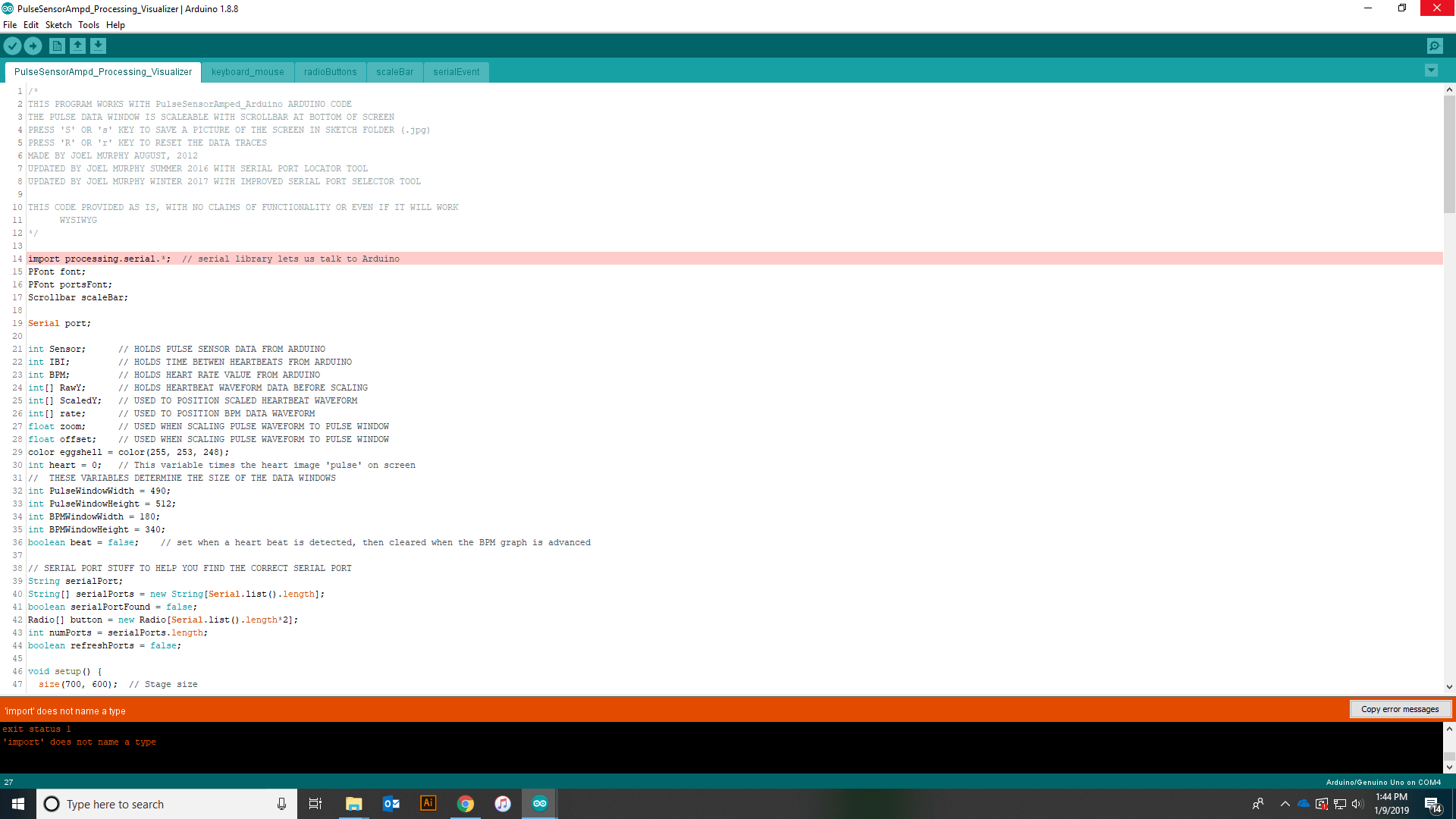 'import' does not name a type · Issue 20 · WorldFamousElectronics
