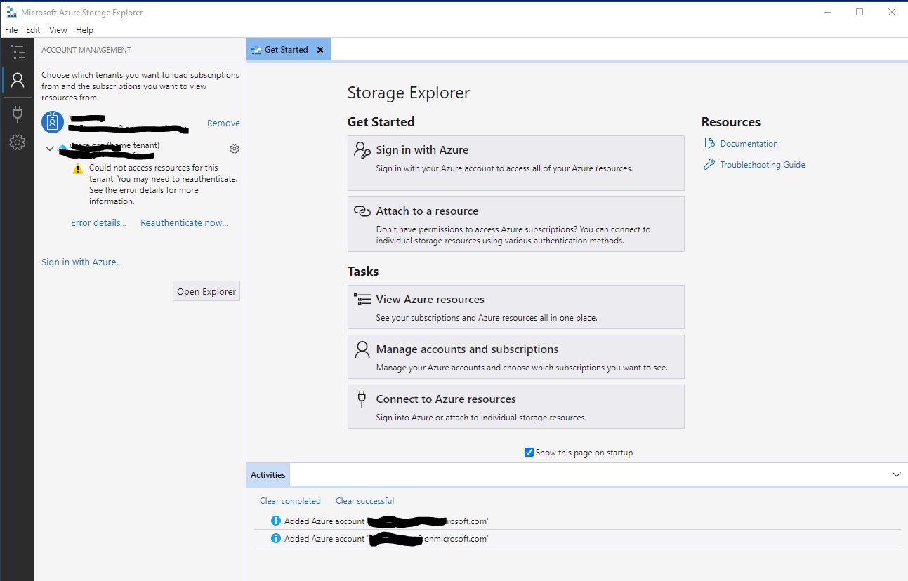 Reauthentication keeps failing in Azure Storage Explorer · Issue 6872
