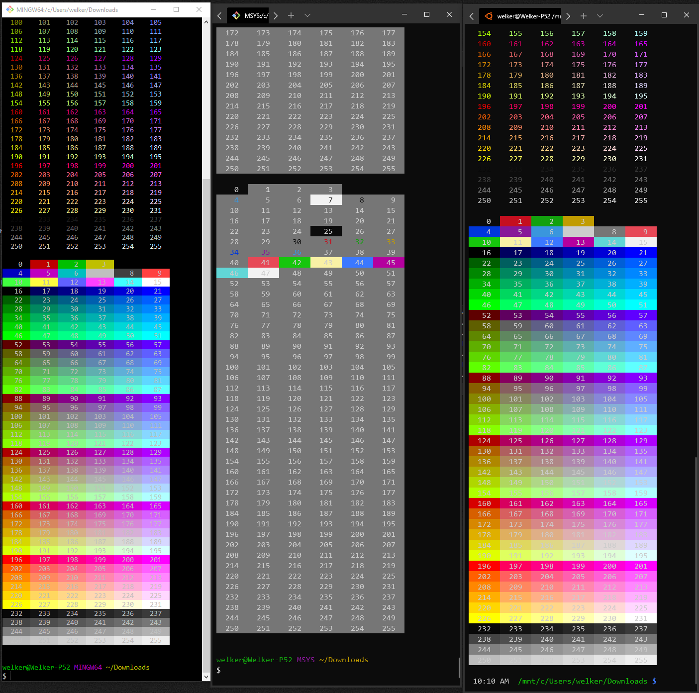 Color Escape codes not working in MSYS (Git Bash) · Issue 3445