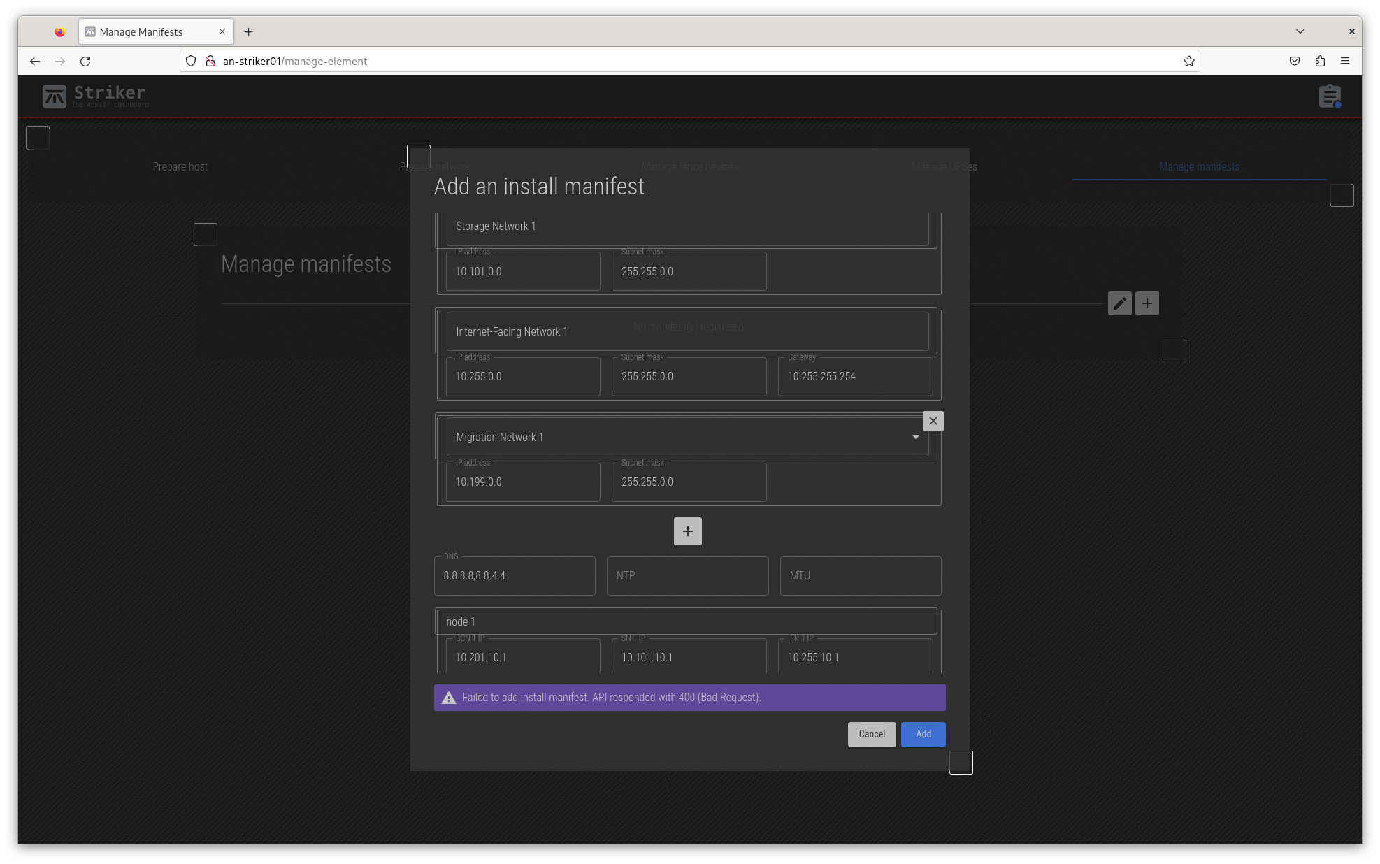 Unable to save a new Install Manifest · Issue 437 · ClusterLabs/anvil