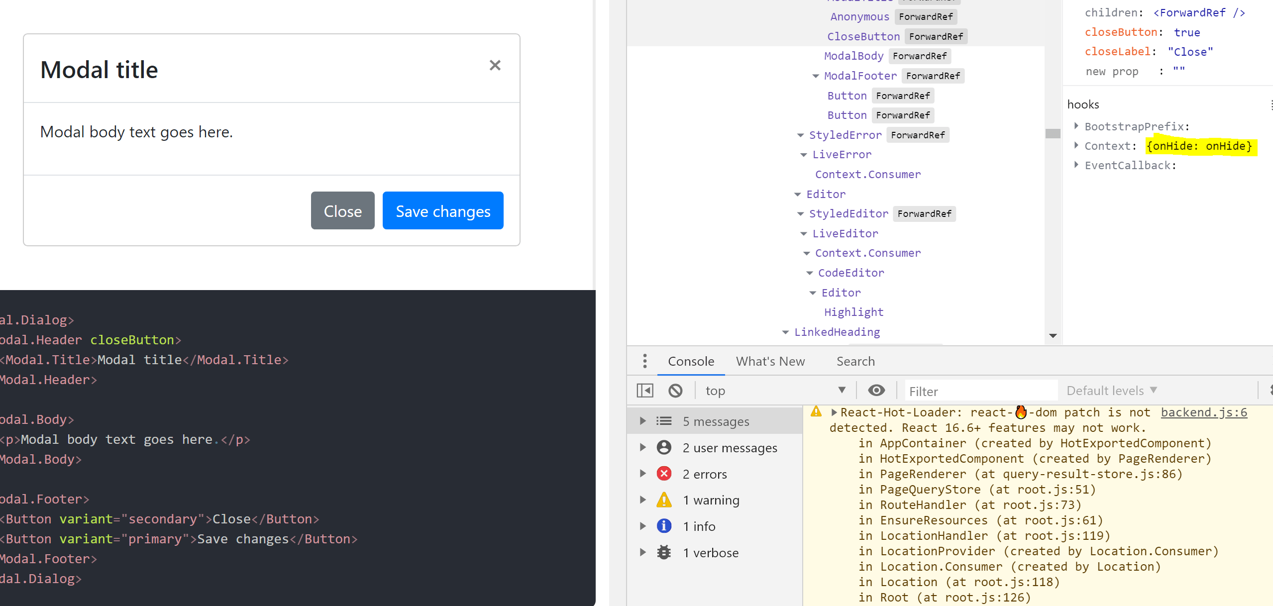 Basic toast without onClose callback causes type error · Issue 4998