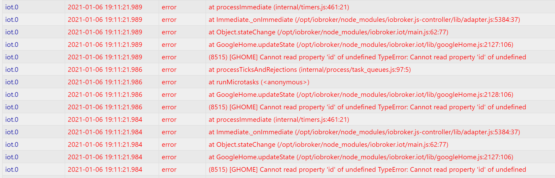 (8515) [GHOME] Cannot read property 'id' of undefined TypeError Cannot