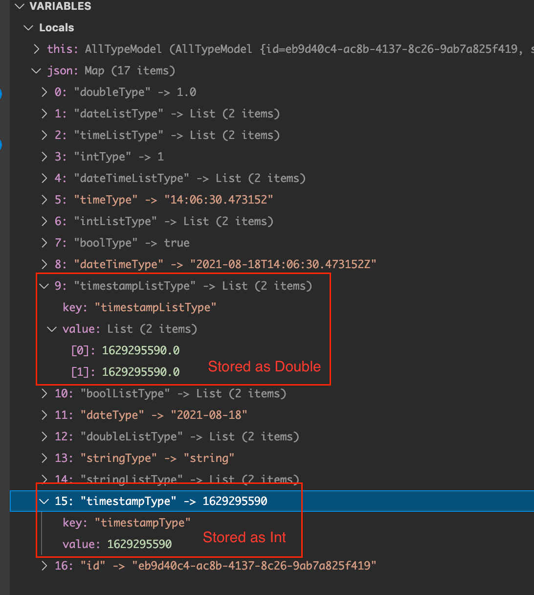 DataStore throws an exception parsing the value returned from type