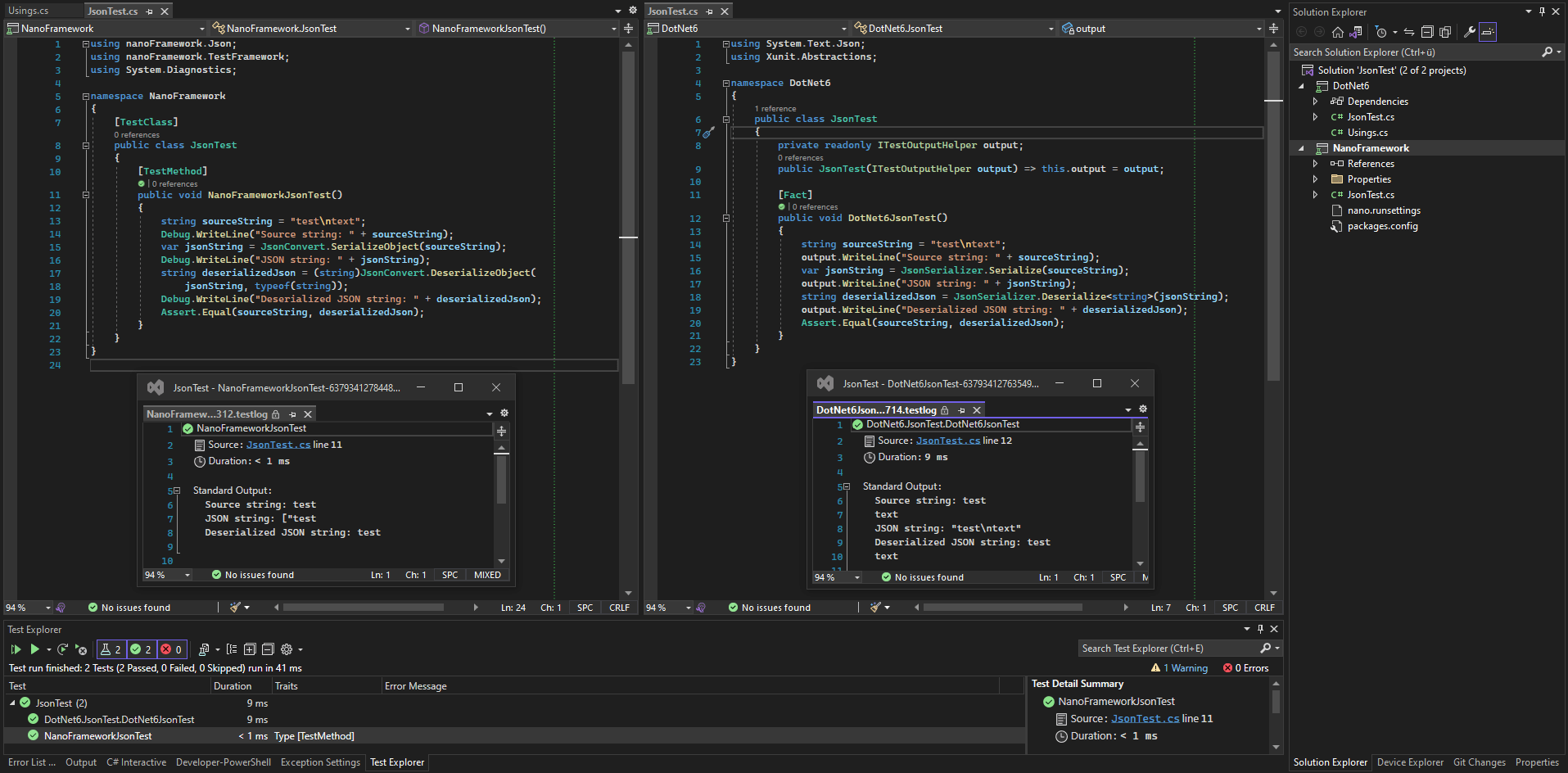 JSON serializer produces invalid output for multiline strings · Issue