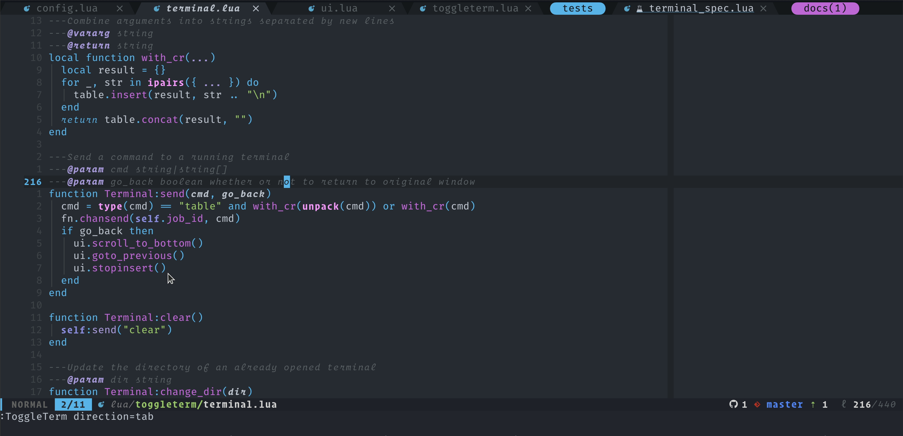 akinsho/nvimtoggleterm.lua A neovim lua plugin to help easily manage