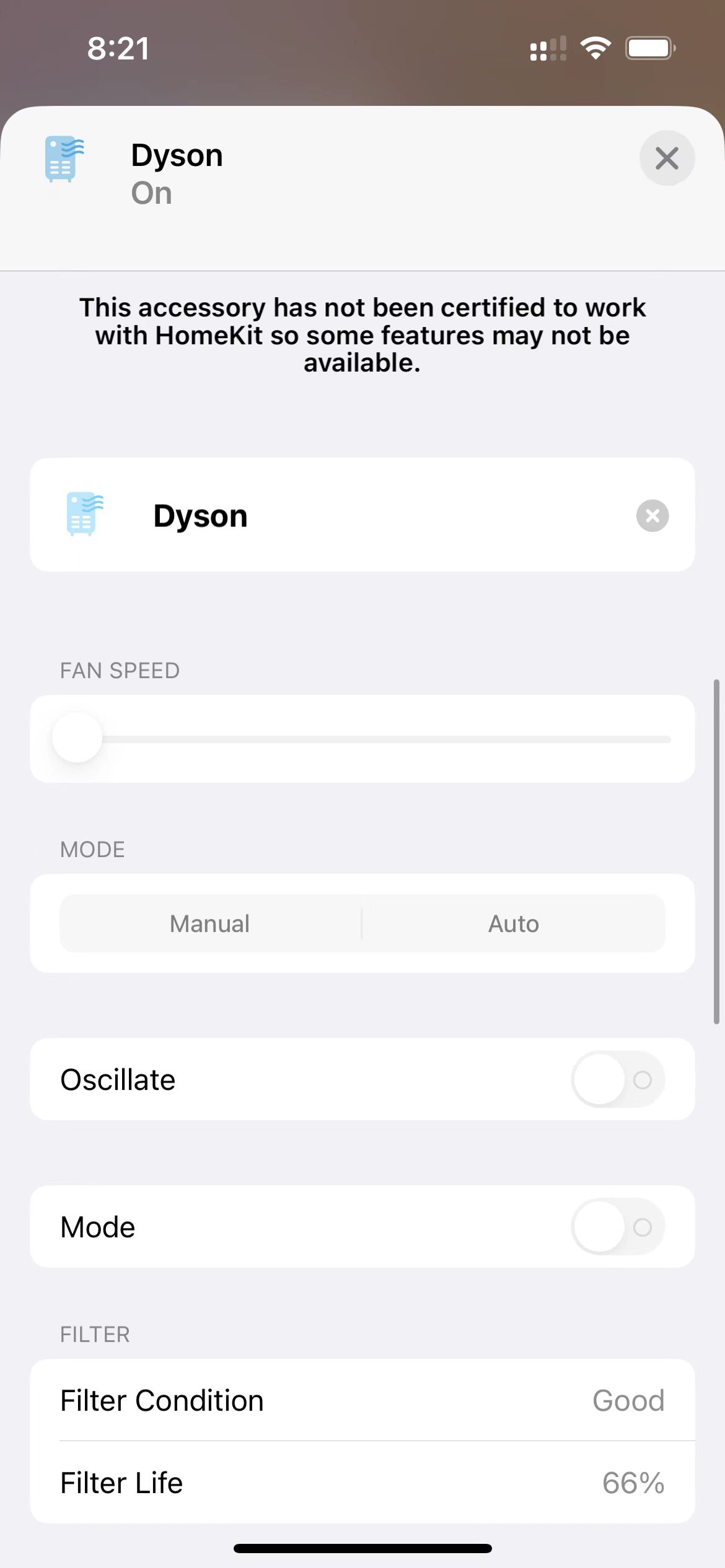 iOS 16 HomeKit Issue · Issue 263 · lukasroegner/homebridgedysonpure