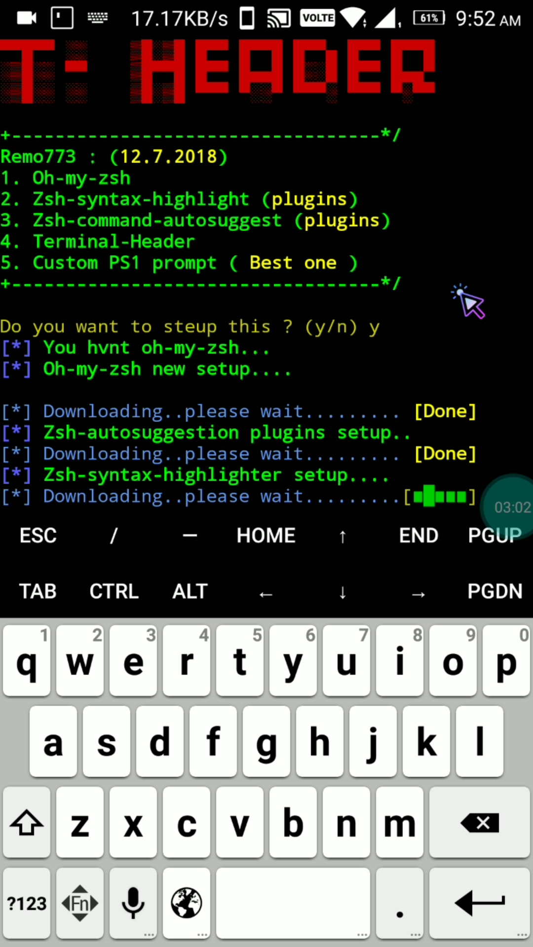 GitHub remo7777/THeader Termux customization with your own name (termuxbanner + custom PS1