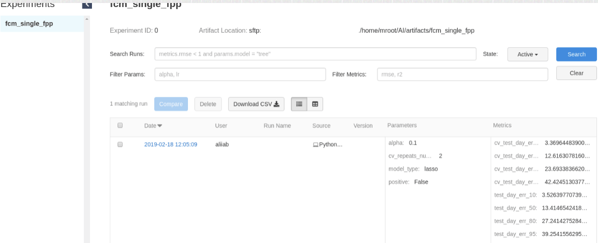 Error while using mlflow tracking server as SFTPserver for artifacts