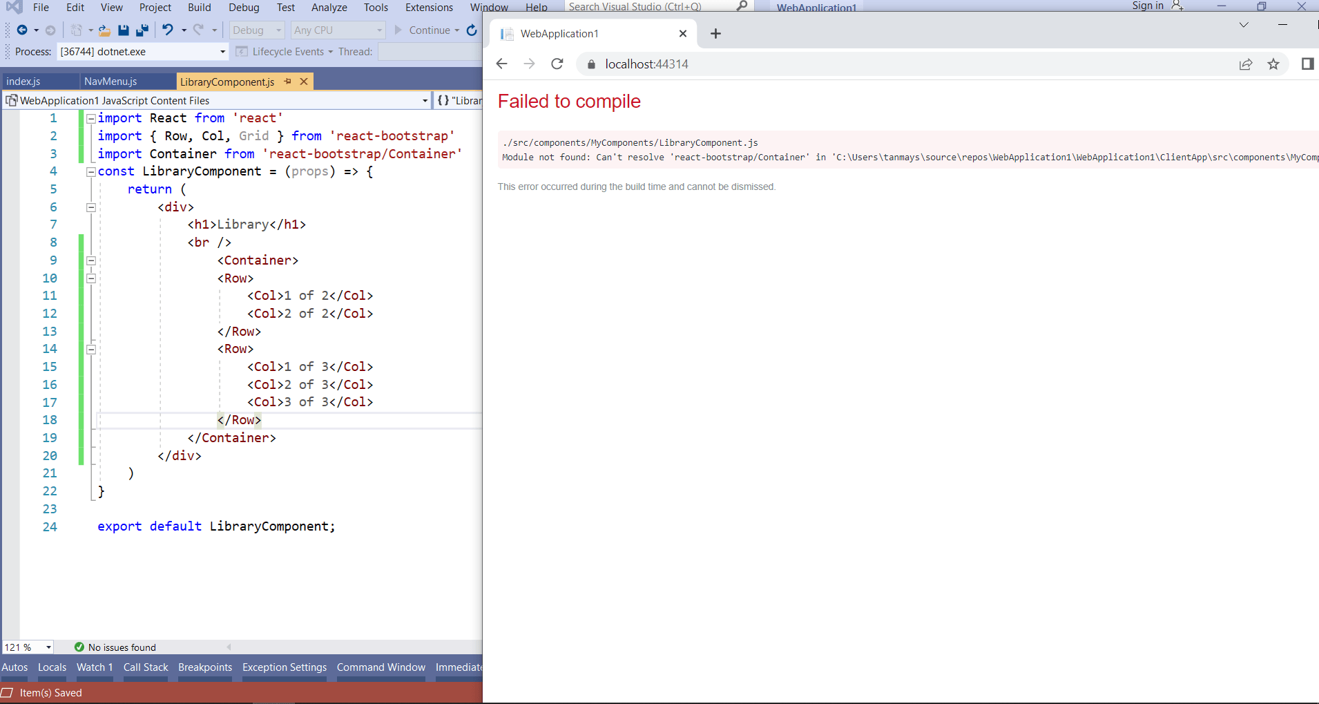 Module not found Can't resolve 'reactbootstrap/Container · Issue 6350 · reactbootstrap/react