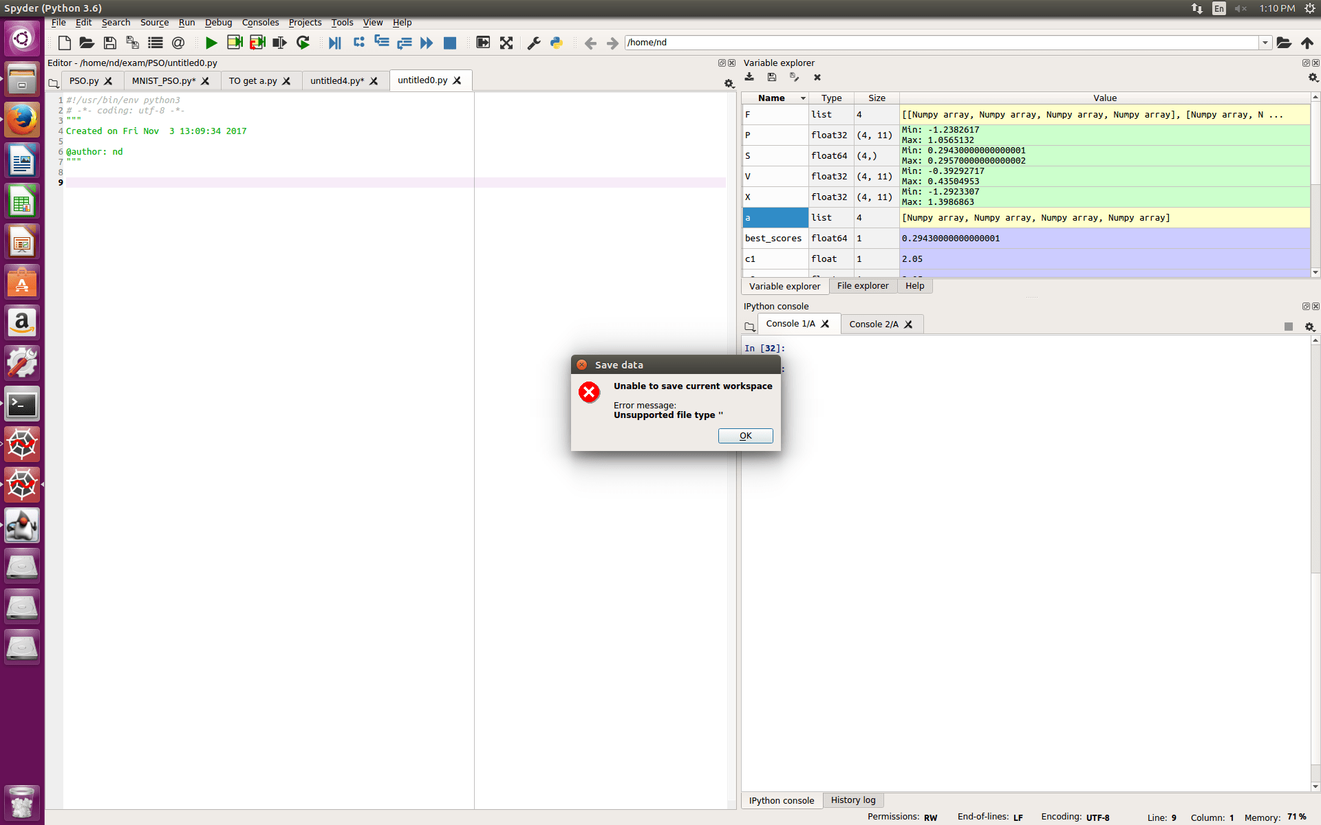 error on saving data from variable explorer Â· Issue 5647 Â· spyderide