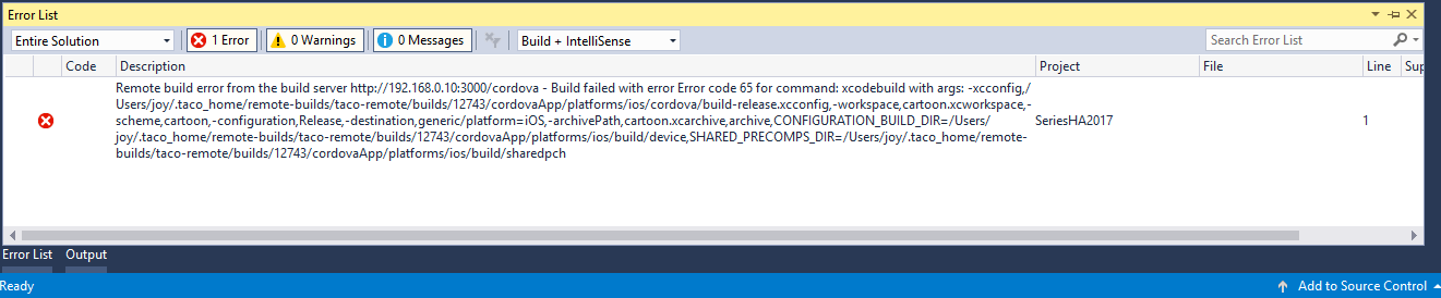 Build failed with error Error code 65 for command xcodebuild with args · Issue 48 · microsoft