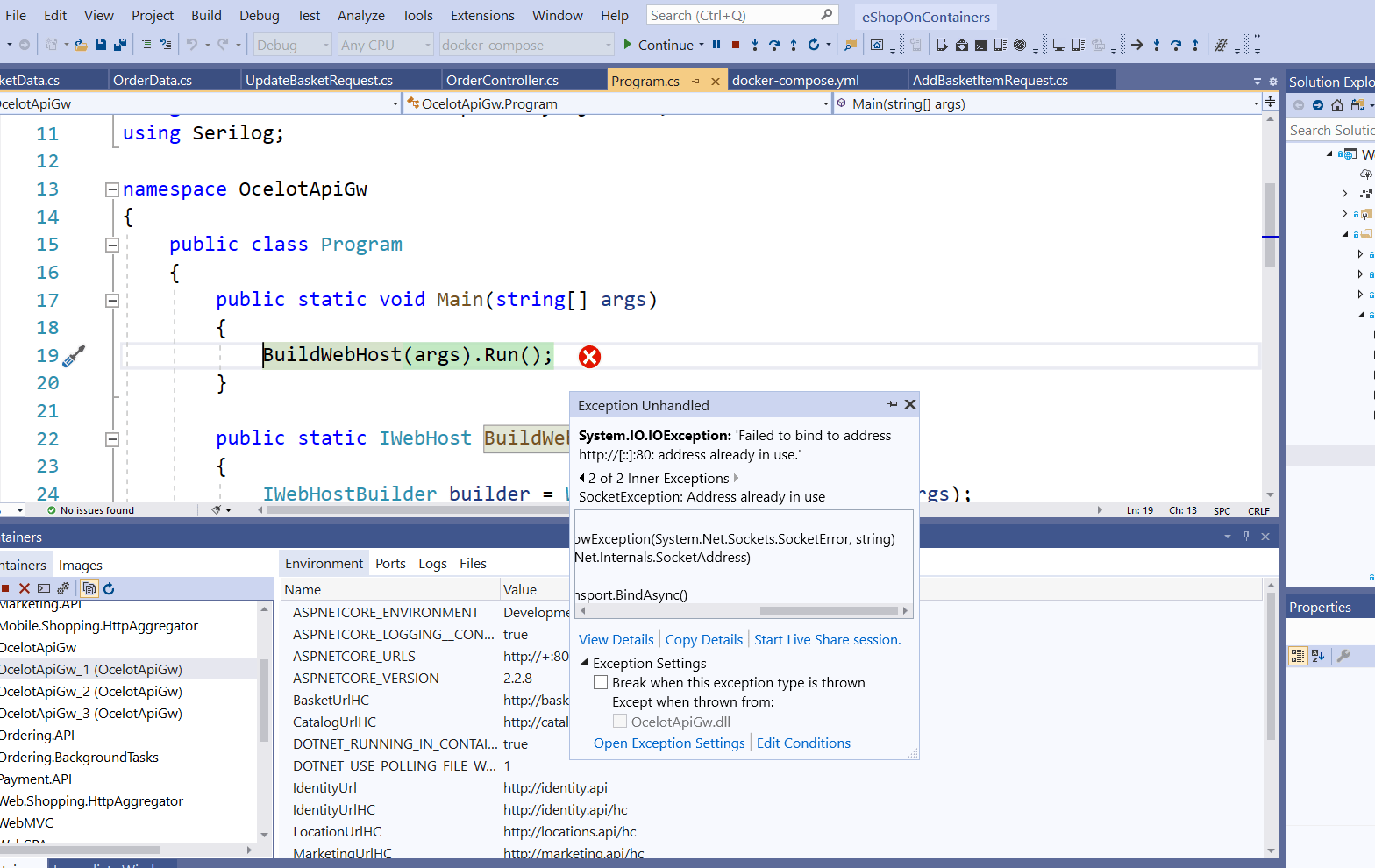 System.IO.IOException 'Failed to bind to address http//[]80