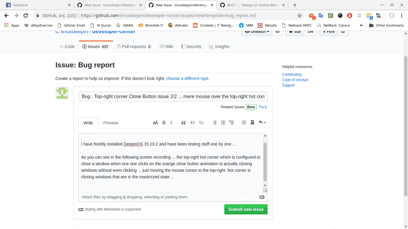Bug Top Right Corner Close Button Issue 2 2 Mere Mouse Over The Top Right Hot Corner Is Closing Maximized Windows Issue 1394 Linuxdeepin Developer Center Github