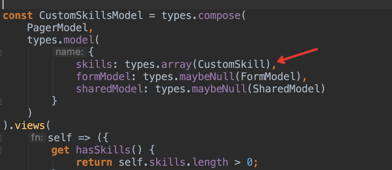 Using types.optional(Model, {}) with typescript will throw an error