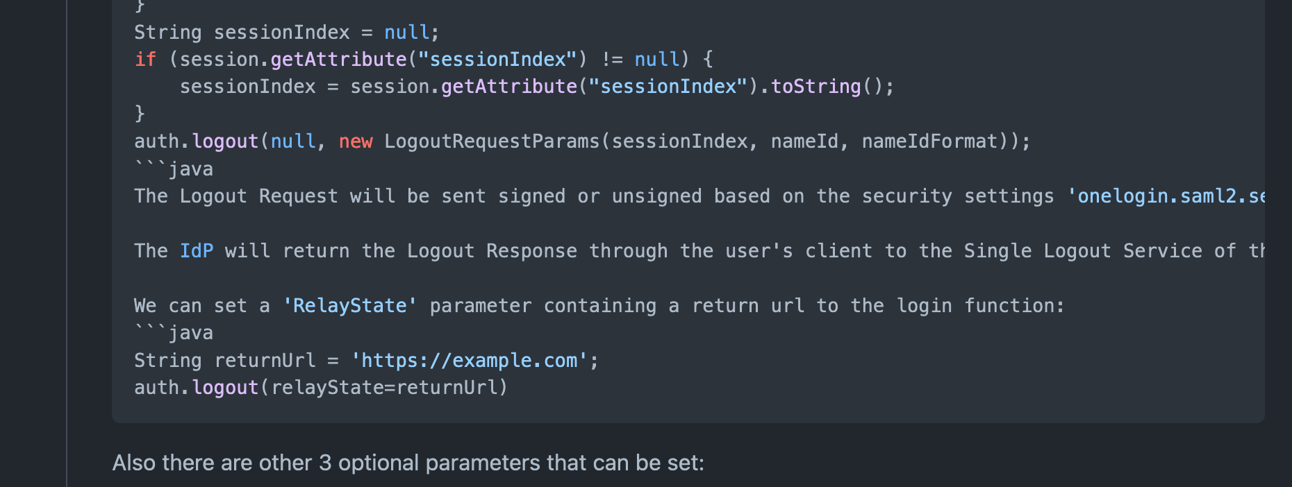 Fix README code block · Issue 380 · SAMLToolkits/javasaml · GitHub