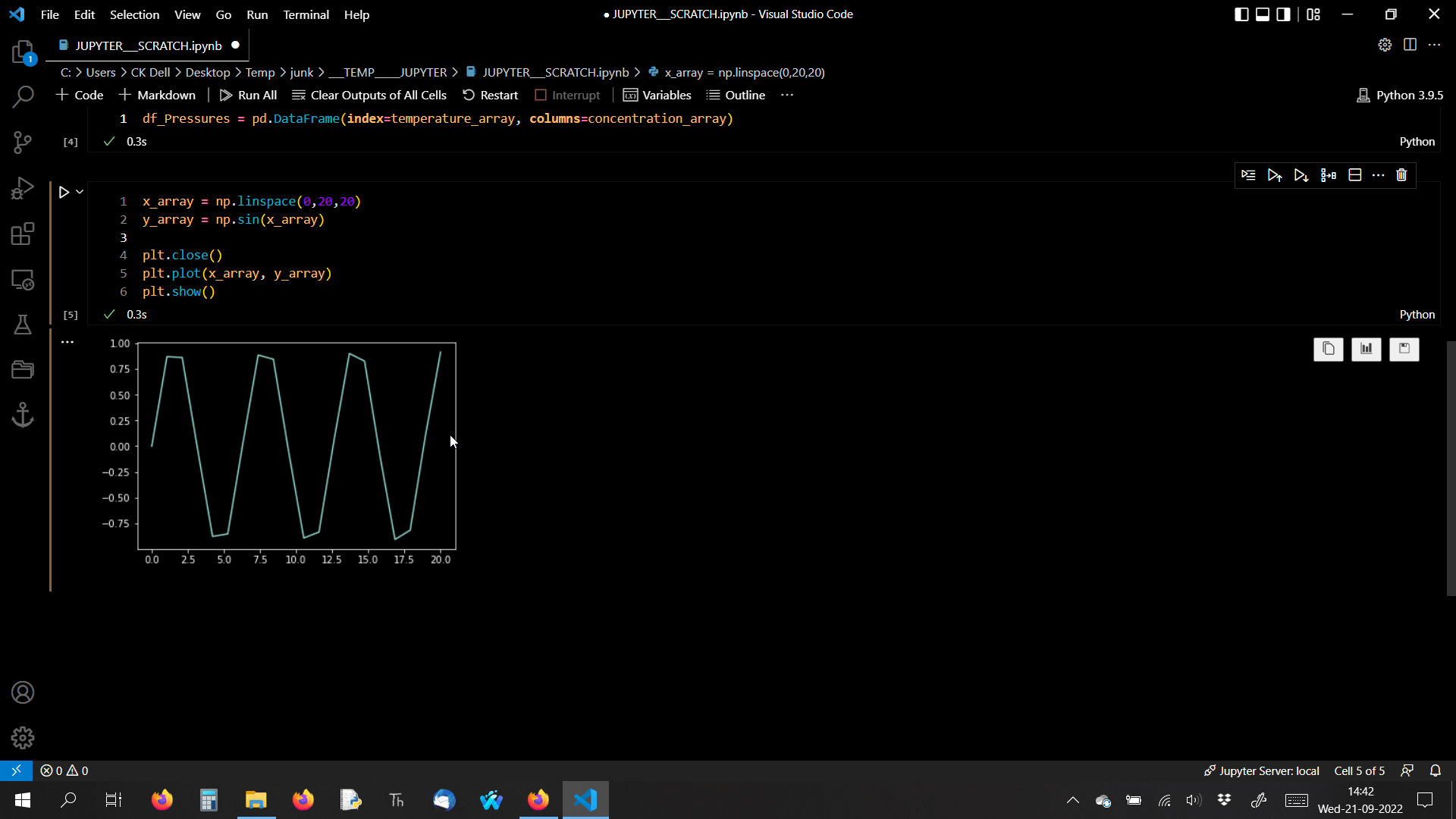 VS Code Jupyter notebooks matplotlib WIDGETS OUTPUT CELL background