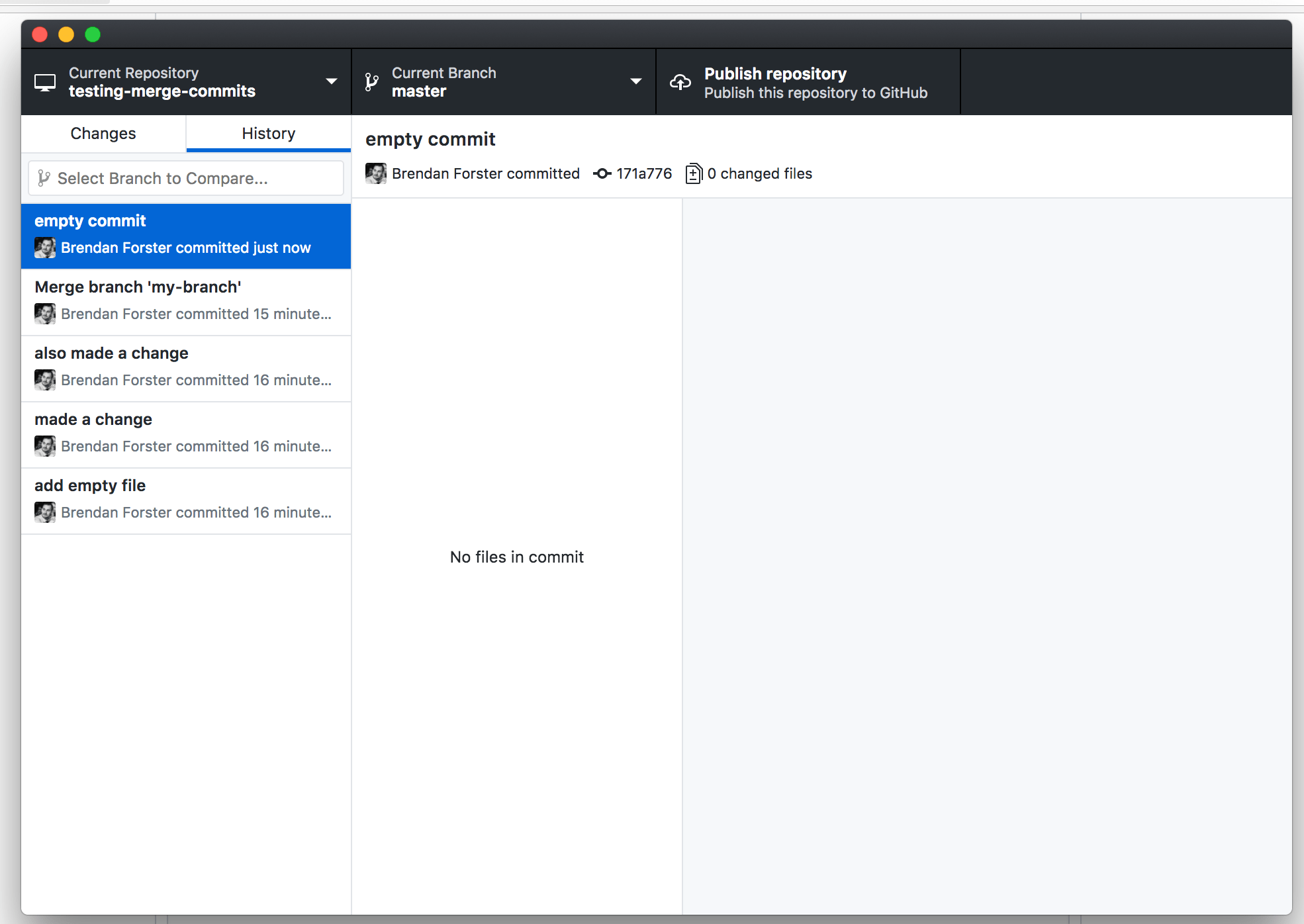 Improve our representation of merge commits · Issue 386 · desktop