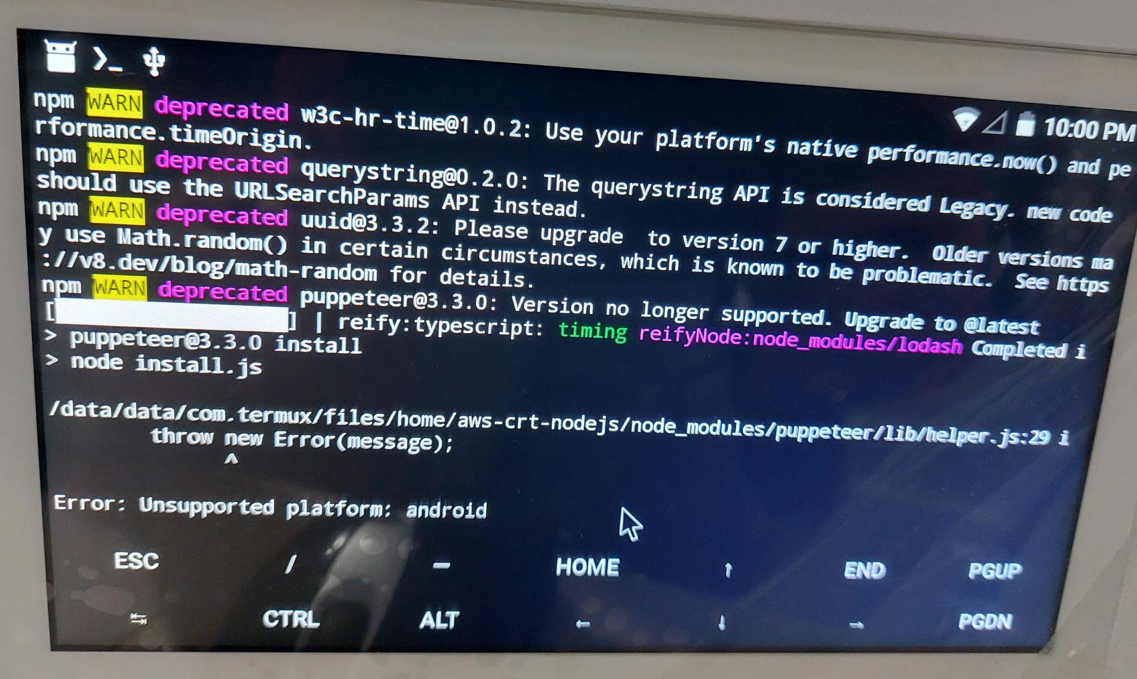 Android not supported?(short issue description) · Issue 305 · aws/aws