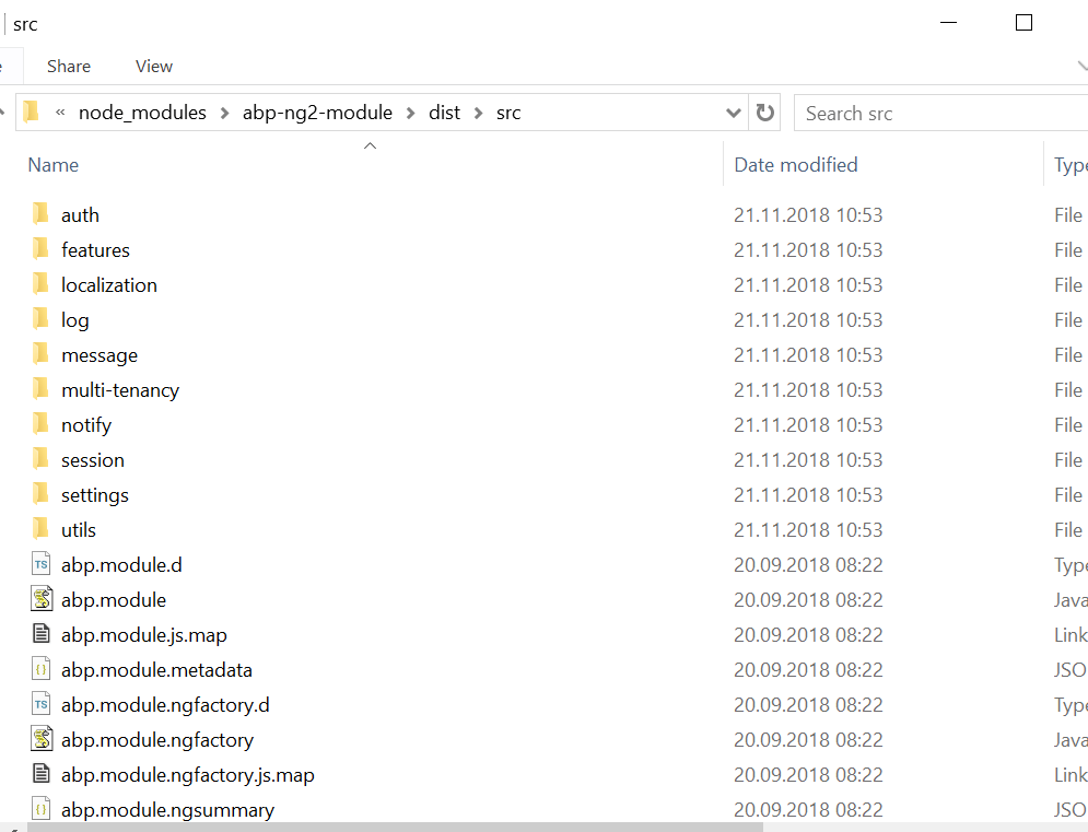 Angular Module not found Error Can't resolve 'abp/settings/setting
