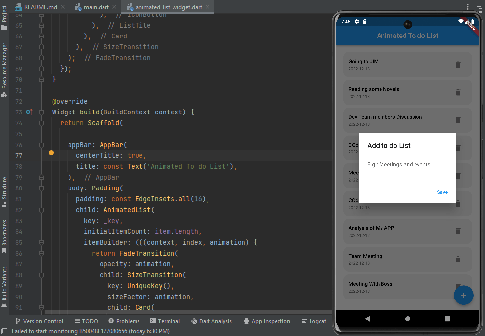 GitHub dusabe1/flutter_animated_listview