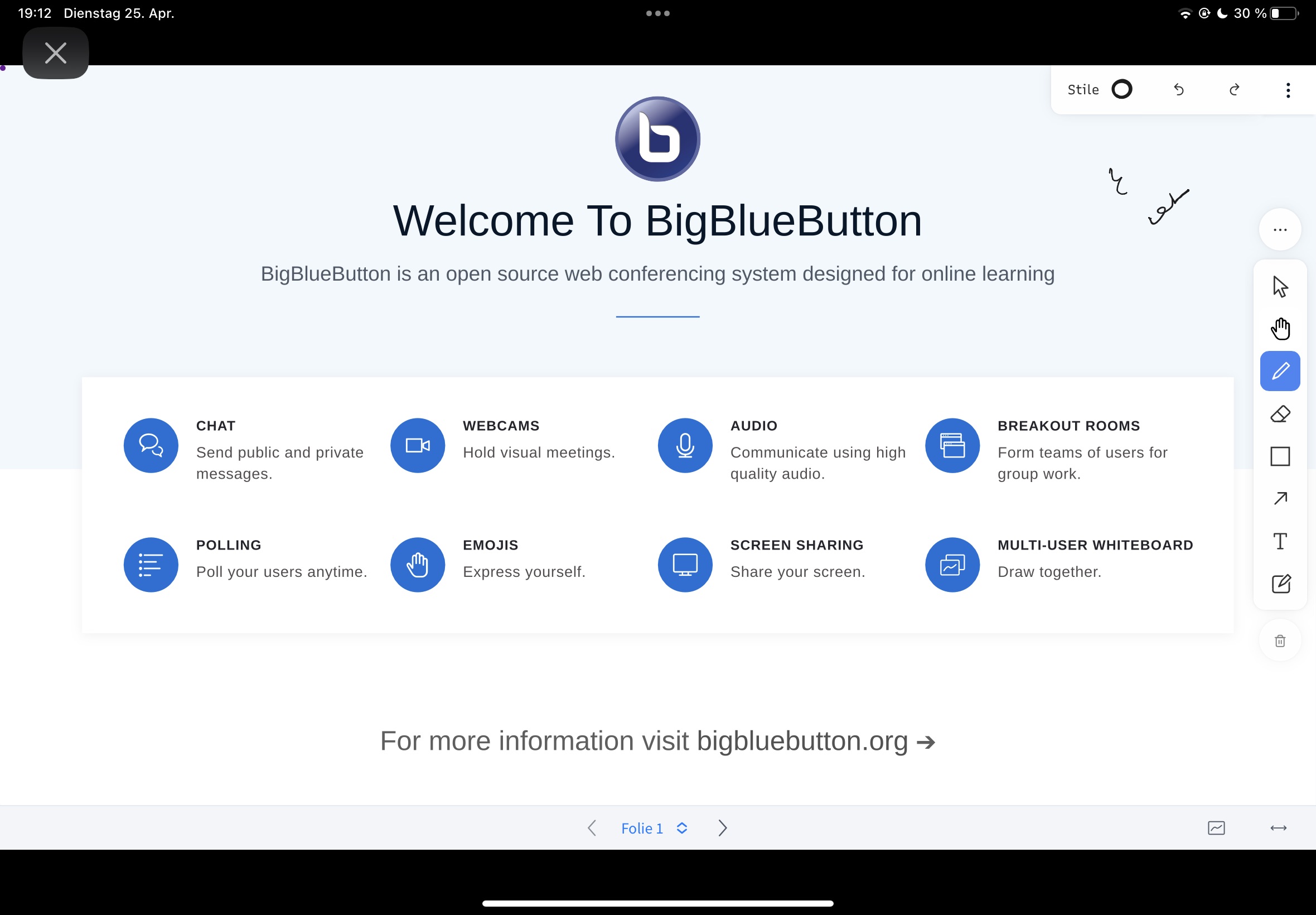 [2.6] Whiteboard on iPad in fullscreen · Issue 17722 · bigbluebutton
