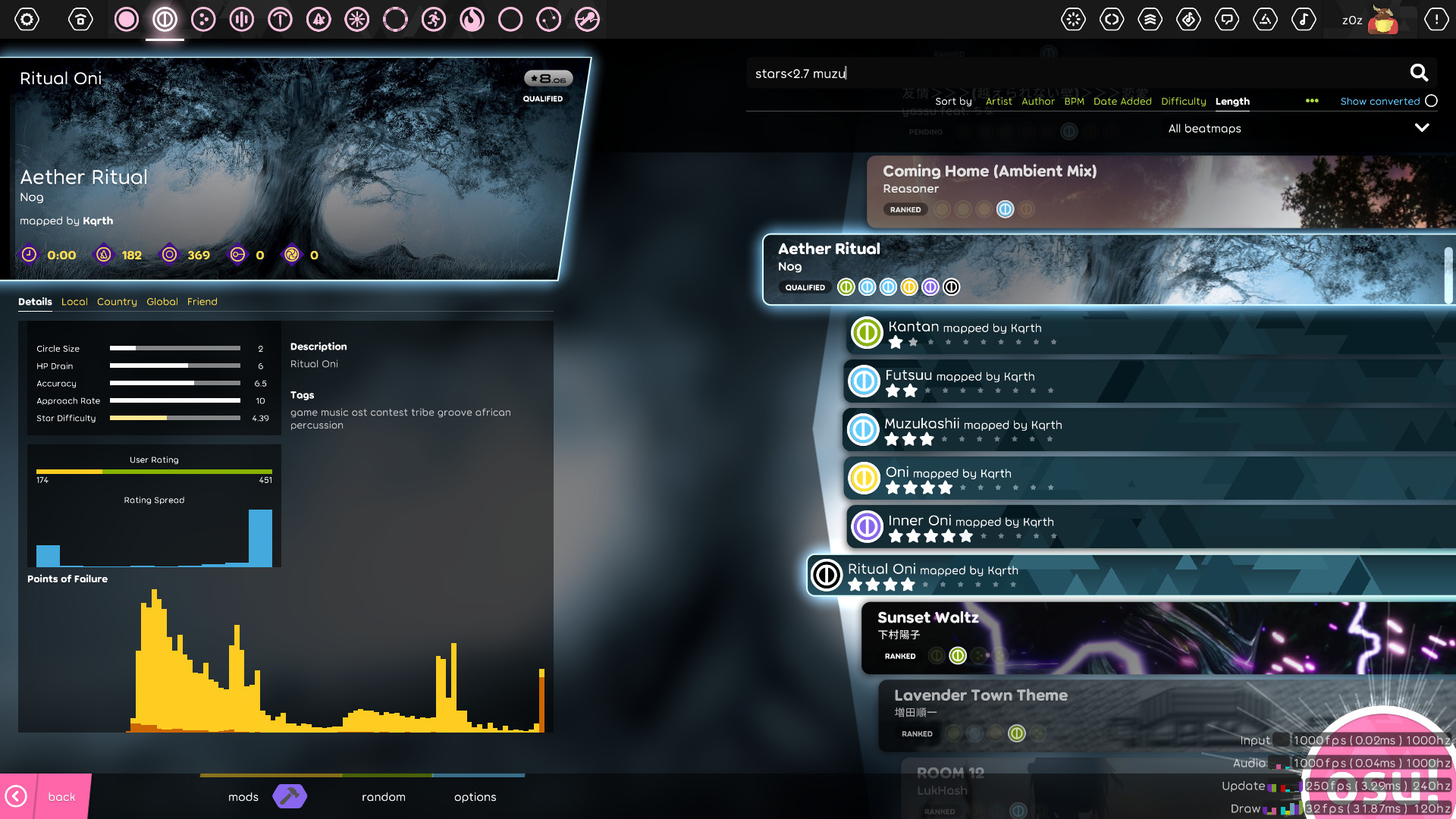 osu!taiko stale star ratings displayed on beatmap wedge · Issue 10242