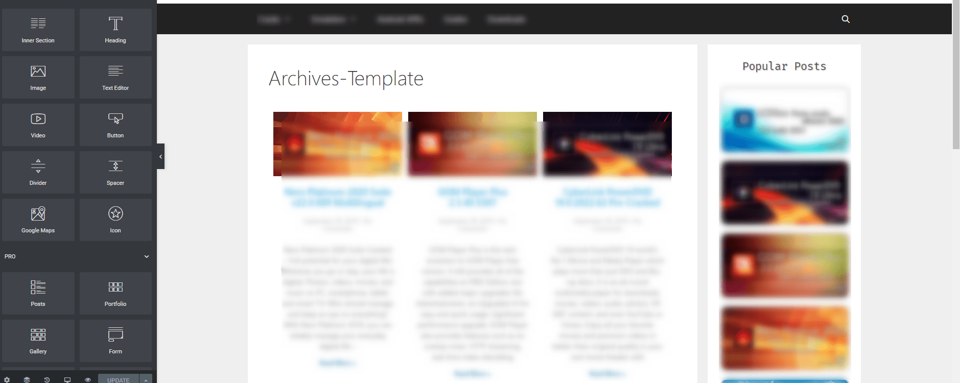 No Sidebar for Archives Template (Categories) · Issue 10744