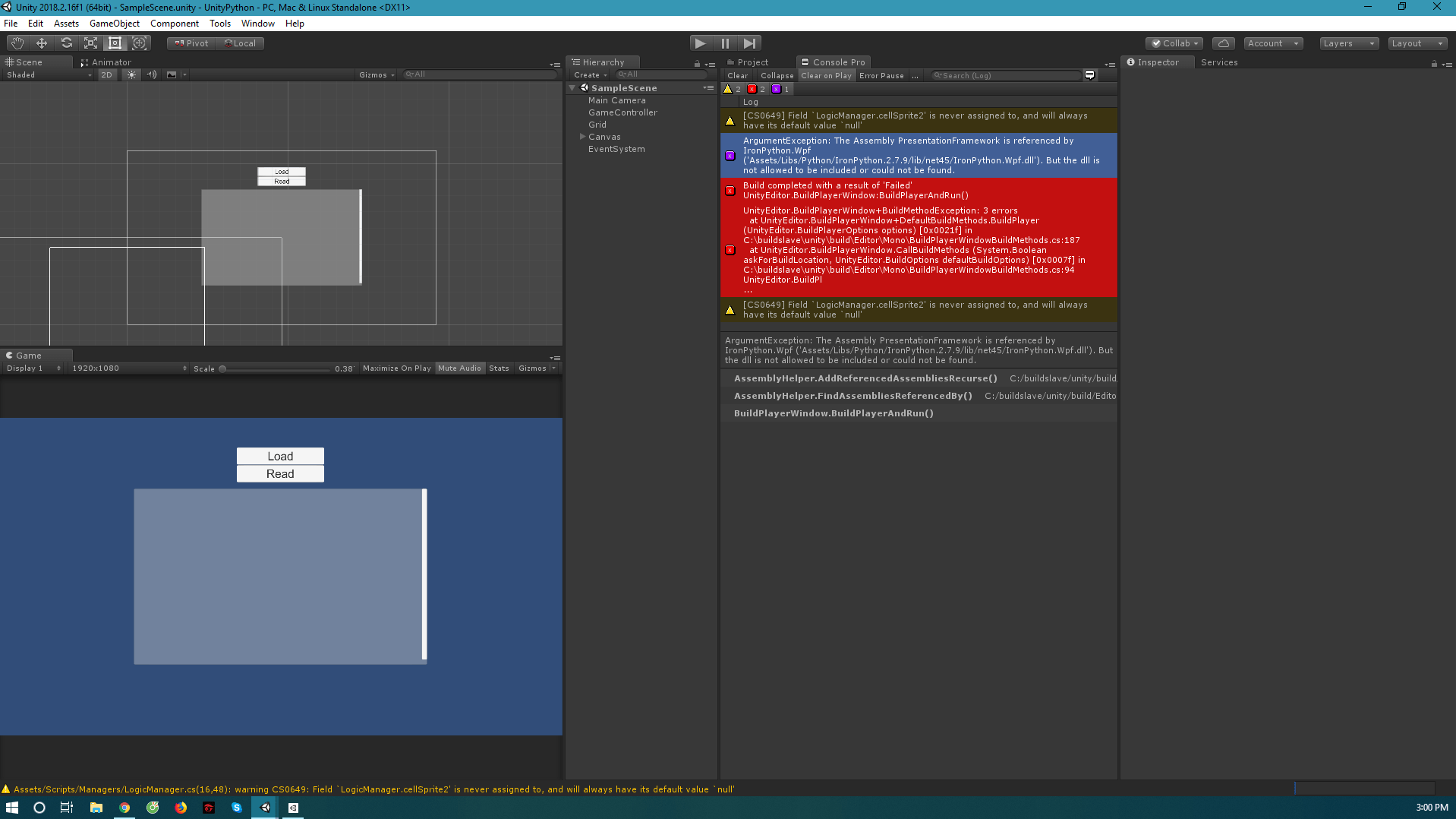 "The dll is not allowed to be included or could not be found." exception when building project