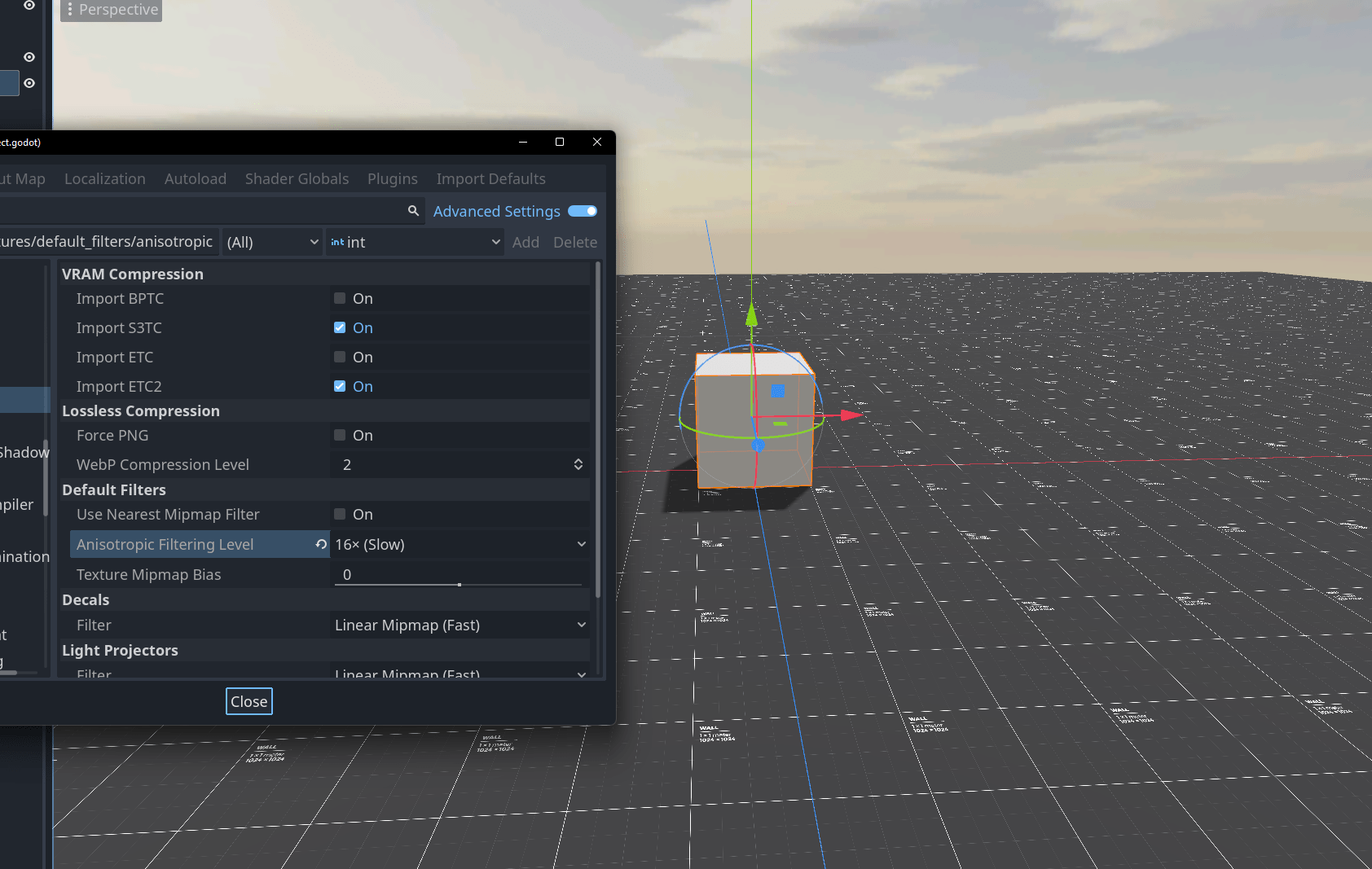 Anisotropic Filtering Level has no effect. · Issue 65614 · godotengine