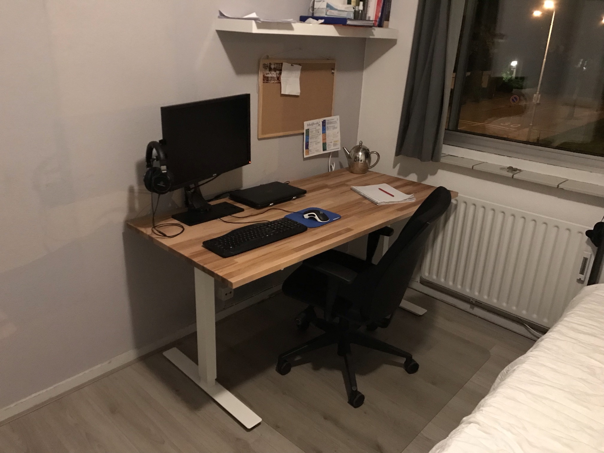 Instructions for how to affix an Ikea Gerton table top to the Ikea Bekant sitstand desk frame