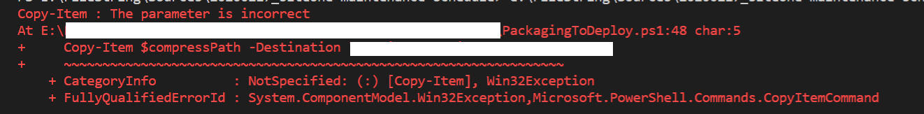 CopyItem to Remote session from a write protected medium throws