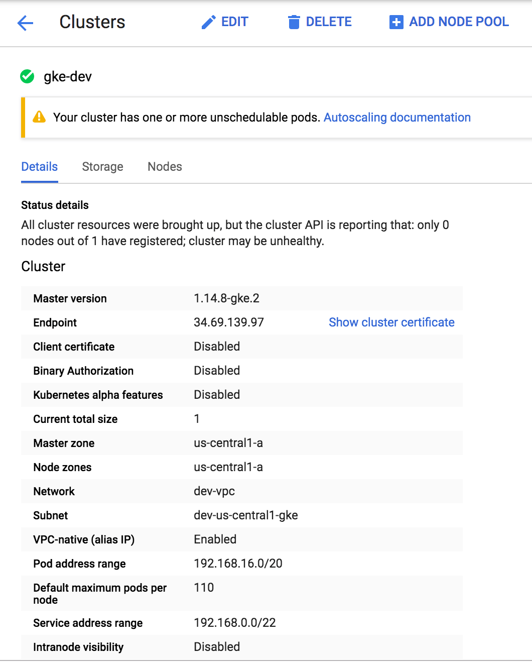 What network/firewall config is required for private cluster · Issue