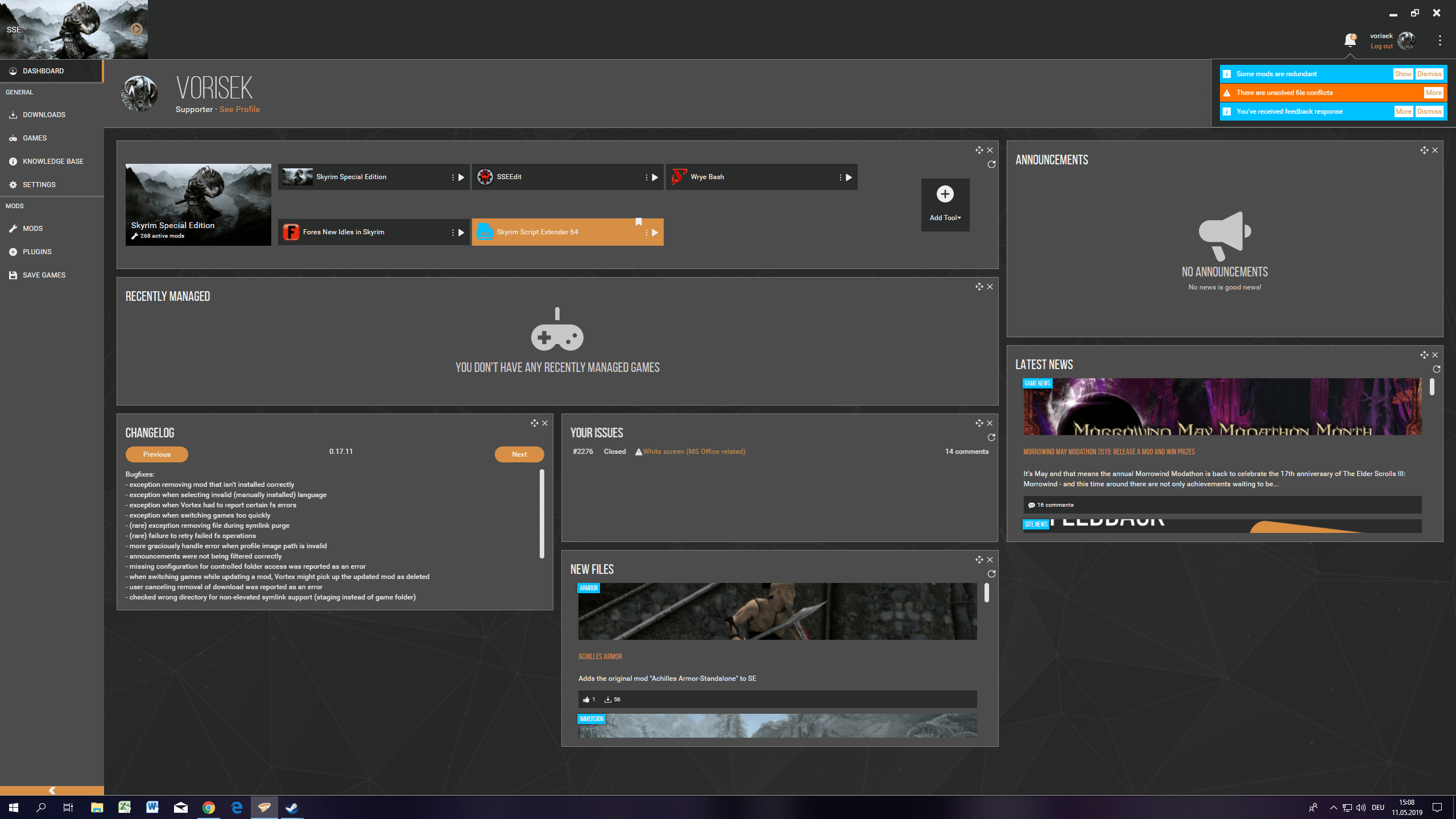 nearly all mods redundant Vortex