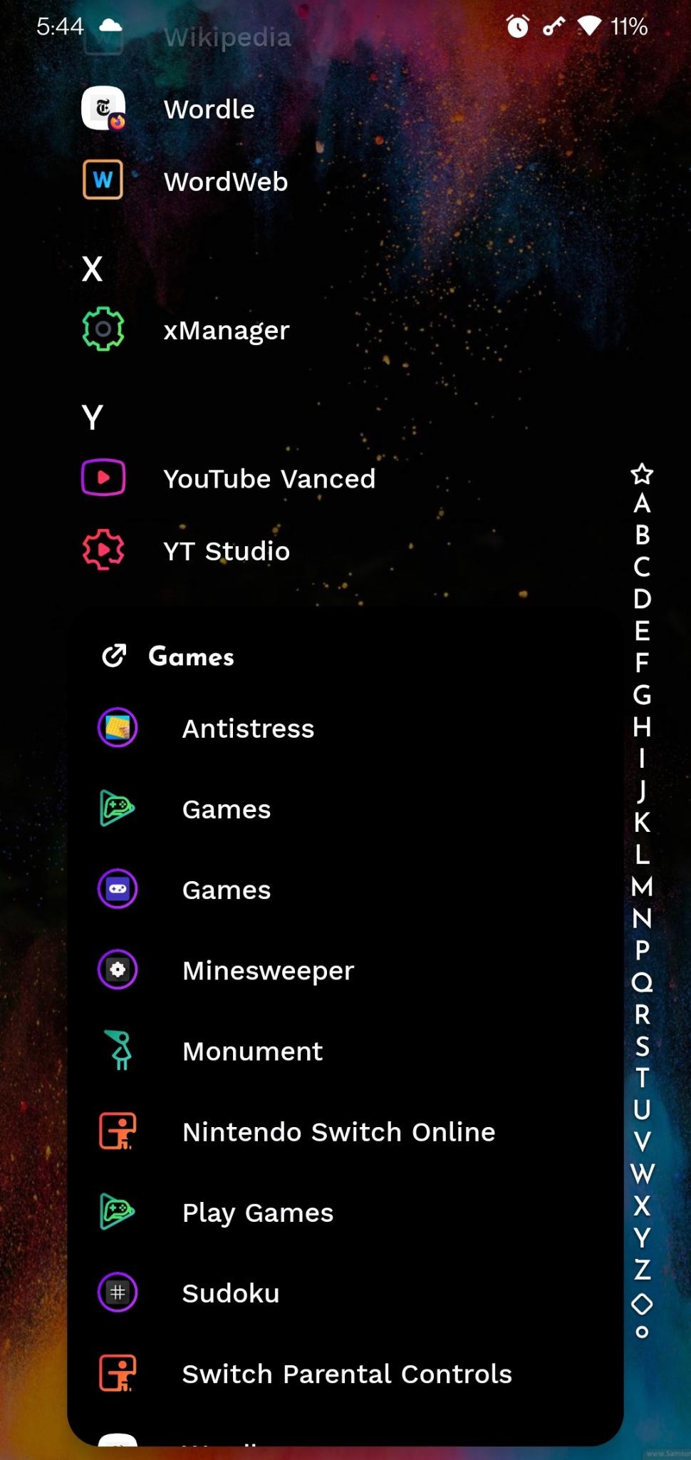 Make the app list appear faded when a popup folder is open over it