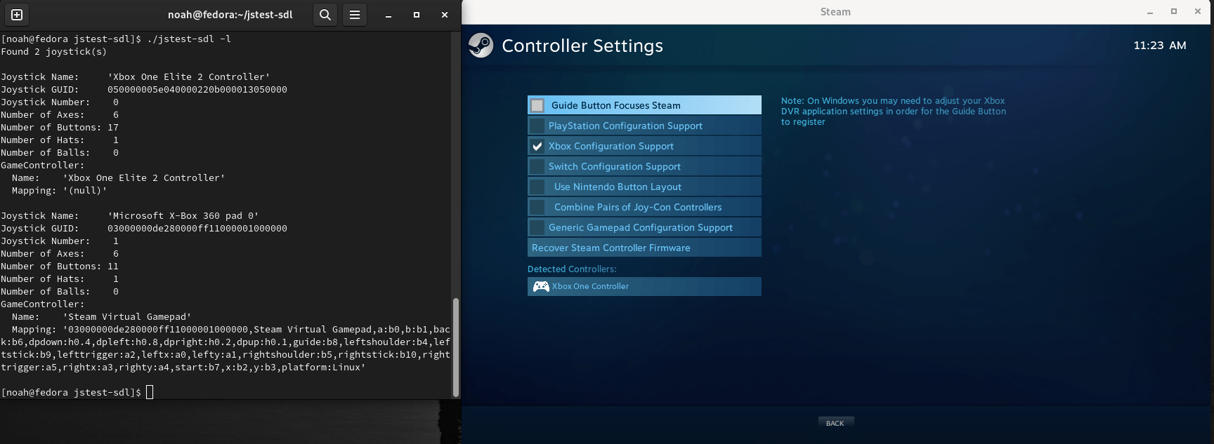 [Fedora 36] Steam virtual gamepad replaces Xbox Elite 2 when it shouldnt · Issue 8793