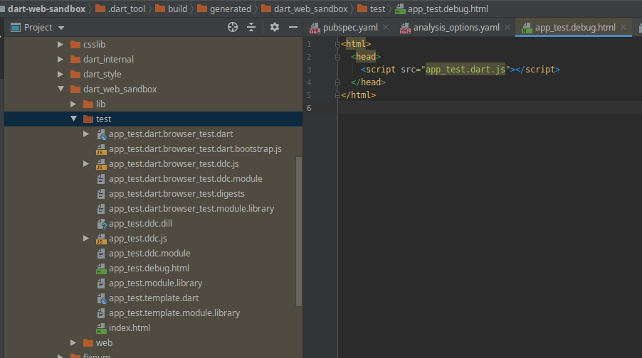 Debugging Web Tests Does Not Generate Dart Js Files Issue 2427 Dart Lang Build Github
