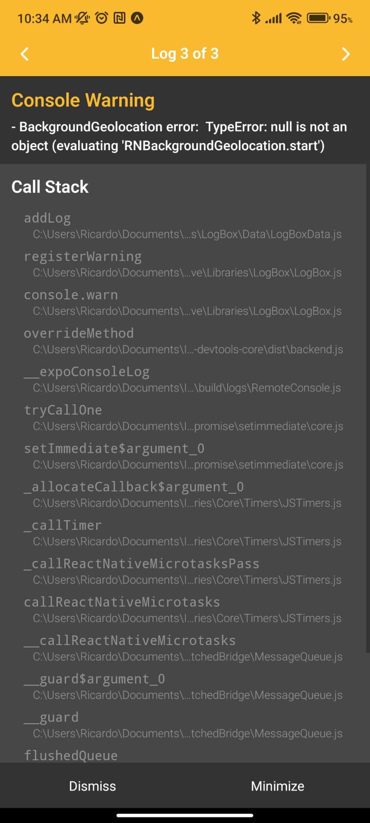 Following expo tutorial doesn't work · Issue 1680 · transistorsoft